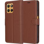 Techsuit Kožené pouzdro Motorola Moto G15 hnědé – Zboží Živě