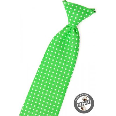 Kravata chlapecká zelená s puntíky – Zboží Mobilmania