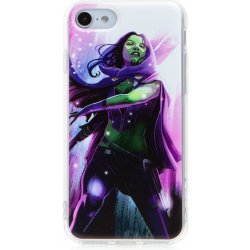 Pouzdro AppleMix MARVEL Apple iPhone 6 / 6S - Gamora - gumové - bílé / růžové