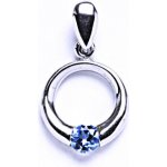 Čištín Stříbrné přívěsky se zirkony VP 46 Akvamarin – Zboží Dáma