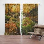 Sablio Závěs Most v lese: 2ks 140x250cm – Hledejceny.cz
