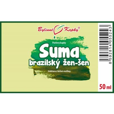 Bylinné kapky Pavlovy bylinné kapky Suma brazilský žen-šen tinktura 50 ml – Hledejceny.cz