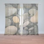 Sablio Záclony Kameny: 2ks 150x250cm – Hledejceny.cz