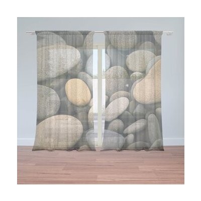 Sablio Záclony Kameny: 2ks 150x250cm – Hledejceny.cz