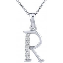 SILVEGO Stříbrný náhrdelník s přívěskem písmene R ZT191003NR