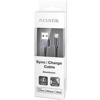 ADATA AMFIAL-100CM-CTI Lightning MFi, propojovací, USB A(M), 1m, titanový