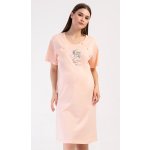 Vienetta noční košile mateřská Čáp s kloboukem meruňková – Zboží Mobilmania