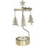 pluto produkter Rotující svícen Christmas Tree zlatá barva kov – Hledejceny.cz