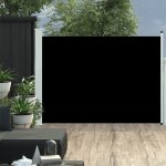 vidaXL Zatahovací boční markýza/zástěna na terasu 100 x 500 cm černá – Zboží Mobilmania