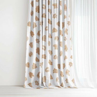 Goldea vánoční dekorační závěs luca - perníčky 200x150 cm – Hledejceny.cz