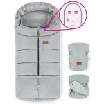 Petite&Mars Set zimní Jibot + rukavice na kočárek Jasie Quiet Grey – Zboží Dáma