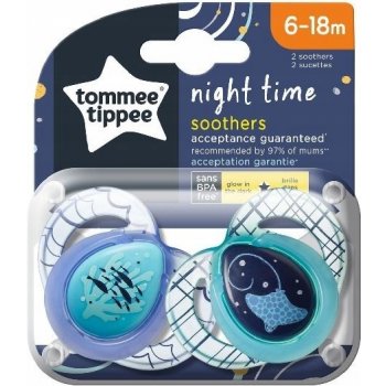 Tommee Tippee savička Breast like night bílá/žlutá 2ks