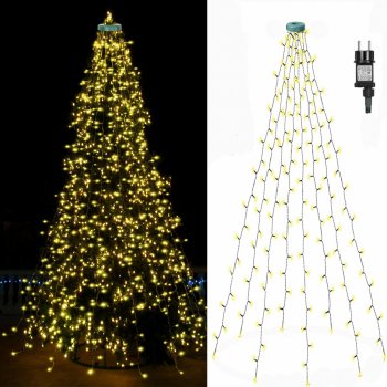 ROSNEK 3m LED světelný řetěz na vánoční stromek s časovačem a 8 světelnými režimy Světelná síť na osvětlení vánočního stromku pro vánoční stromek Christmas Party Deco