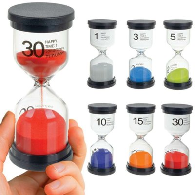 Kruzzel 25676 Sada přesýpacích hodin 6 ks, 3, 5, 10, 15 a 30 minut – Zboží Dáma