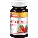Vitaking Vitamin D3 2000 IU jahoda 90 tablet – Hledejceny.cz