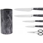 Home Elements sada kuchyňských nožů v mramorovém vzhledu s blokem 6 ks – Zboží Dáma
