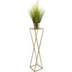 HowHomely STOJAN NA KVĚTINÁČ LOFT5 100x24x24 cm ZLATÁ – Zboží Dáma