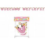 RAPPA Papírová girlanda Všechno nejlepší růžová – Hledejceny.cz