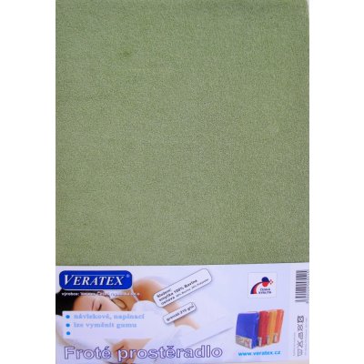 Veratex Froté prostěradlo středně zelené 90x200x25 – Hledejceny.cz