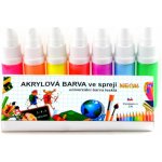 akrylové barvy ve spreji Neon sada 7 x 20 g svítící po UV KRSUN720