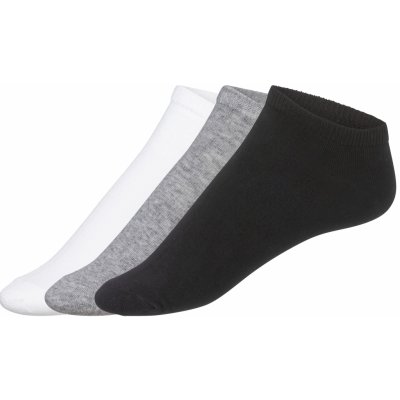Esmara dámské nízké ponožky 3 páry bílá/šedá/černá – Zboží Mobilmania