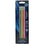 Astra 206120017 4ks obyčejná tužka z černého dřeva s gumou tvrdost HB blistr – Zboží Živě