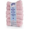 Osuška pro miminko XKKO BIO bavlněné froté ubrousky Organic 21x21 Baby Pink 6ks