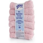 XKKO BIO bavlněné froté ubrousky Organic 21x21 Baby Pink 6ks – Zboží Dáma