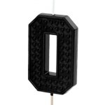 PartyDeco Svíčka dortová číslo 0 černá 6 cm – Zboží Dáma