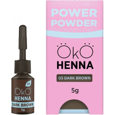 OKO Power Powder Henna – prášková henna na obočí Dark Brown 5 g – Hledejceny.cz