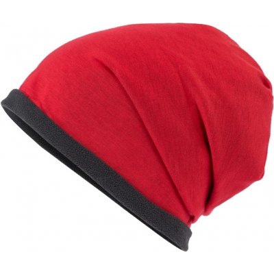 Single beanie MB7131 červená tmavě šedá – Hledejceny.cz