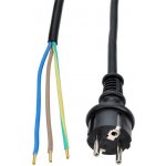 Solight flexo šňůra, 3x 1,5mm2, gumová, černá, 2,5m PF36 – Zboží Živě
