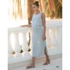 Těhotenské a kojící šaty Těhotenské kojící šaty Seraphine Claudette Grey Stripes