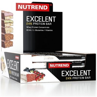 Nutrend Excelent Protein bar Double with caffeine 18 x 85g – Zbozi.Blesk.cz