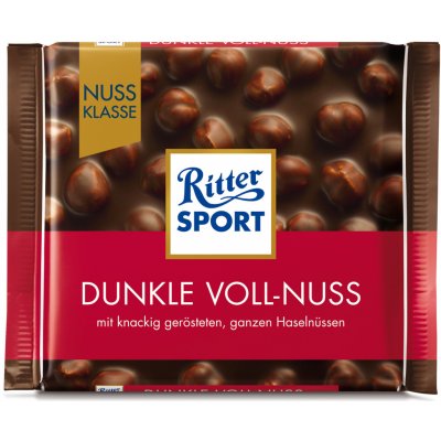 Ritter Sport hořká s lískovými oříšky 100 g – Zboží Dáma