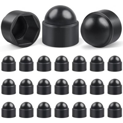 Jeboler plastové krytky šroubovací krytky M10, 25 kusů černé ochranné krytky na šrouby M10 (RAL – Zboží Mobilmania