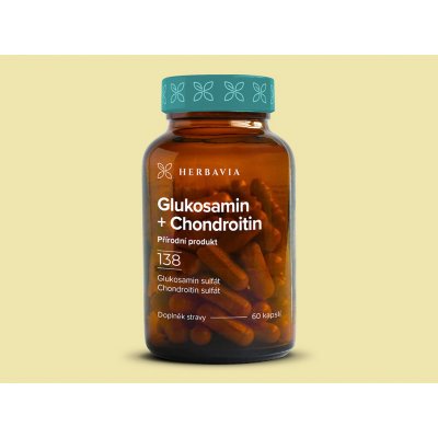 Herbavia Glukosamin + chondroitin přírodní produkt 60 kapslí – Hledejceny.cz