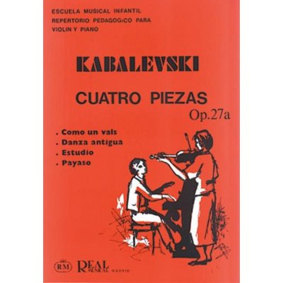 4 Piezas para Violn y Piano Op.27a housle a klavír 1214160 – Zboží Dáma