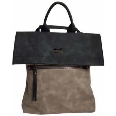 Tessra Stylová dámská kabelka a batoh 2v1 5944 hnědočerný. – Sleviste.cz