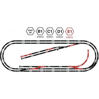 Fleischmann N Kolejový set E1 919013 – Zboží Dáma