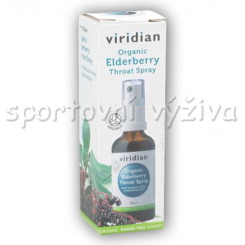 Viridian Elderberry Throat Spray Organic 50 ml