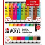 Marabu sada akrylových barev 36 ml mix barev 18 ks – Sleviste.cz