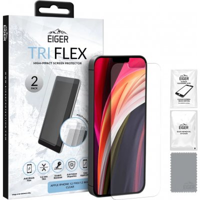 Eiger Tri Flex High-Impact Film 2 Pack pro Apple iPhone 12/12 Pro EGSP00629 – Zboží Mobilmania