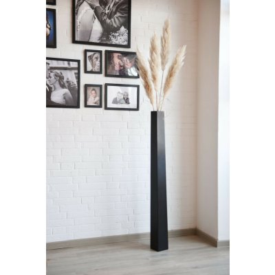 Váza/stojan na svíčky OBELISK, sklolaminát, výška 120 cm, černý mat – Hledejceny.cz