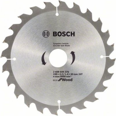 Bosch Pilový kotouč eco for Wood 190x2,2/1,4x30mm 24T 2608644376 – Hledejceny.cz