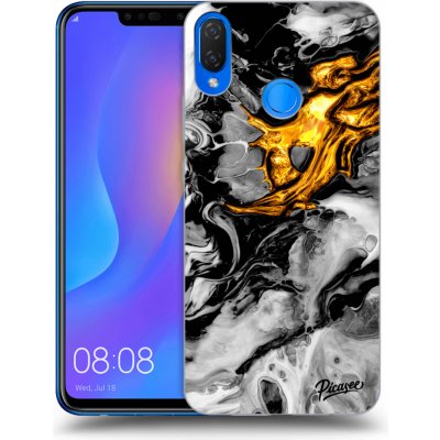 Pouzdro Picasee silikonové Huawei Nova 3i - Black Gold 2 černé