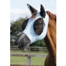 Premier Equine Elastická maska proti hmyzu s krytem nosu Lycra světle modrá