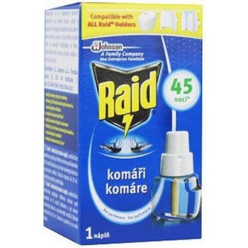 Raid elektrický odpařovač s eukalyptovým olejem proti komárům náhradní náplň 45 nocí 27 ml