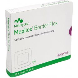 Mepilex Border Kryti absorbující silikonové sterilní 10 x 10cm 5 ks 295300