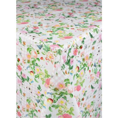 Ubrus PVC 5745110, metráž, 20 m x 140 cm, jabloňové květy a růže, IMPOL TRADE – Sleviste.cz